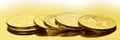Baner Bitcoin Cryptocurrency , gold coins , mining , future money