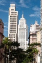 Banespa and Martinelli Building in sao paulo. Royalty Free Stock Photo