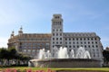 Banesto builing on Plaza Catalunya, Barcelona Royalty Free Stock Photo