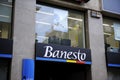 Banesto sits on display outside Royalty Free Stock Photo