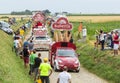 Banette Caravan on a Cobblestone Road- Tour de France 2015