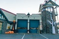 BANFF, AB, CANADA - JUNE 2018: Fire Department station building in Banff town centre