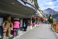 Banff, Alberta, Canada - August 10, 2023: Central street the city of Banff in Alberta, Canada