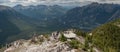 BANFF, ALBERTA/CANADA - AUGUST 7 : Viewing platform near Banff A Royalty Free Stock Photo