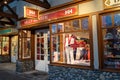 Banff, Alberta Canada - Janurary 19, 2019: Exterior view of a Helly Hansen, a ski and outdoor gear shop based out of Norway,