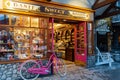 Banff, Alberta Canada - Janurary 19, 2019: Exterior view of the Banff Sweet Shoppe, a candy store on the famous, and touristy Royalty Free Stock Photo