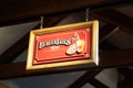 Banff, Alberta Canada: Sign for BeaverTails, a famous pastry and coffee shop located in Canada, very popular