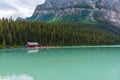 Boaters on Lake Louise in Banff