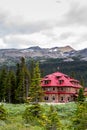 Historical Num-Ti-Jah Lodge at Bow Lake in Banff National Park