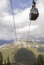 Banff, Canada -June 13, 2015 Banff Sulphur Mountain. Gondola in the Rockies Mountains Royalty Free Stock Photo