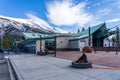 Banff Gondola station in early winter time during the Halloween event. Banff National Park, Canadian Rockies.