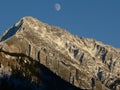 Banff Moonrise Royalty Free Stock Photo