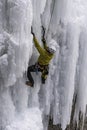 Ice Climber in Johnston Canyon
