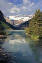 Banff National Park, Lake Louise in Early Morning Light, Canadian Rocky Mountains, Alberta, Canada Royalty Free Stock Photo