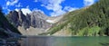 Banff National Park Landscape Panorama of Lake Agnes with Rugged Mountain Peaks, Canadian Rocky Mountains, Alberta, Canada Royalty Free Stock Photo