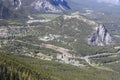 Banff panorama of Tunnel Mt Royalty Free Stock Photo