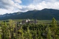 The Banff Spring Hotel in the Canadian Rockies. Royalty Free Stock Photo