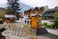 Banff Town Street View, Alberta Canada Royalty Free Stock Photo