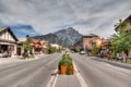 Banff Townsite in the Canadian Rockies Royalty Free Stock Photo