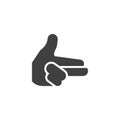 Bang bang gesture vector icon