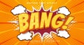 Bang Comic style 3d editable text effect Royalty Free Stock Photo