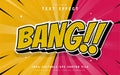 Bang comic text effect editable Royalty Free Stock Photo