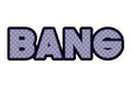 Bang comic words isolated icon