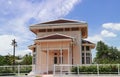 Bang Pa in train station pavilion built in western style architecture by order of King Rama 5 of Thailand, 1896