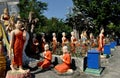 Bang Saen,Thailand: Figures in Wat Saen Suk Gardens Royalty Free Stock Photo