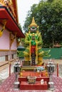 Dwarapalaka at main prayer hall at Wang Saen Suk monastery, Bang Saen, Thailand Royalty Free Stock Photo