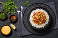 bang bang shrimp rice bowl with fresh veggies