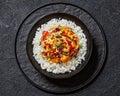 bang bang shrimp rice bowl with fresh veggies