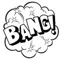 Bang word comic book coloring vector illustration