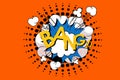 Bang wording in comic speech bubble in pop art style. Illustration Royalty Free Stock Photo