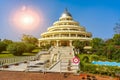Bangalore, India - 08.012023: Ashram of Hindu spiritual master Sr Sri Ravi shankar. It's the main Ashram of Art of Royalty Free Stock Photo