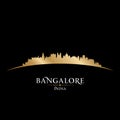 Bangalore India city silhouette black background