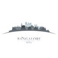 Bangalore India city silhouette white background