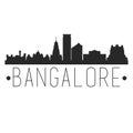 Bangalore India. City Skyline. Silhouette City. Design Vector. Famous Monuments.