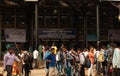 Bangalore India - June 3, 2019: Crowd outside the ticket counter at railway station during festival time