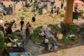 Bangalore, India - 4th June 2019 : Aerial view of Busy people at KR Market also known as City Market, It is the largest wholesale Royalty Free Stock Photo