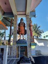 Closeup of beautiful Jodi Veerabhadra Swamy Temple and Shivakumara Swamiji, Jagadguru Veera Gangadhara Rajadeshi Kendra Swamiji