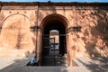 The arched entrance gateway to the ancient Bengaluru Fort in the old town area of the Royalty Free Stock Photo