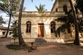 The exterior facade of the Indo-Saracenic colonial architecture of the Vani Vilas