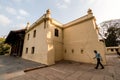 A view of the exterior facade of the ancient summer palace of Tipu Sultan from a