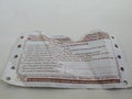 Bangalore or Kengeri to Pandavapura Indian Train Ticket Brown Color isolated in a white background