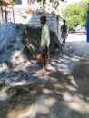 Workers or Labourers Working in a Man Made Sand for Construction of Building