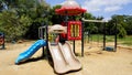 Bangalore,Karnataka,India-October 04 2022: Colorful Kids playing equipment in Agara Lake park