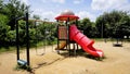 Bangalore,Karnataka,India-October 04 2022: Colorful Kids playing equipment in Agara Lake park