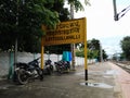 Closeup of Lottegollahalli Railway Station with Yellow and black Color Name Board