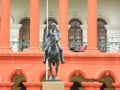 Bangalore, Karnataka, India - September 5, 2009 Statue of Mark Cubbon at Attara Kacheri, Karnataka High Court